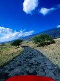 Car on Piilani Highway  Near Kaupo  USA