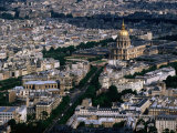 Eglise Du Dome and Hotel Des Invalides Seen from Tour Montparnasse  Paris  France