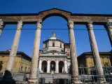 San Lorenzo Maggiore Behind Roman Columns  Milan  Italy