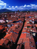 Houses from Above  Lucca  Italy