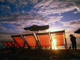 Sweeping Nha Trang Beach at Sunrise  Nha Trang  Khanh Hoa  Vietnam