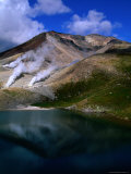 Steam Rising from Vents in Mt Asahi-Dake  Daisetsuzan National Park  Japan
