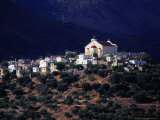Church and Buildings on Hill  Lassithi  Greece