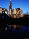 Westerkerk and Keizersgracht Canal  Amsterdam  Netherlands