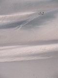 Sand Dunes with Two Hikers in Distance  Great Sand Dunes National Monument  USA