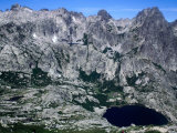 Lake in Mountains on Gr20 Walking Trail  on Way to Breche De Capitellu  Corsica  France