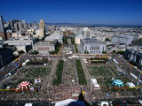 Aerial View of the Civic Centre on Gay Day  San Francisco  USA
