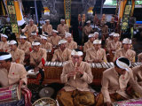 Musicians Performing at Ngenteg Linggih Festival  Kedewatan Village  Ubud  Indonesia