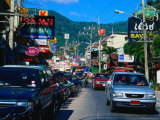Traffic in Main Street Patong  Phuket  Thailand