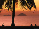 People on Nha Trang Beach at Sunrise  Nha Trang  Khanh Hoa  Vietnam