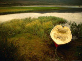 Boat Beside Lake at Sunset  Sor-Trondelag  Norway