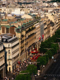 Champs Elysees Seen from Arc De Triomphe  Paris  France