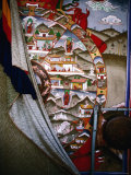 Half Covered "Wheel of Life" Painting in Trongsa Dzong  Trongsa  Trongsa  Bhutan