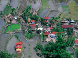 Overhead View of Village and Rice Terraces  Batad  Philippines