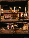 Balconies of Apartment Building in Sheung Wan  Hong Kong