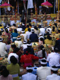 Crowds at Temple Festival  Pura Penataran Sasih in Pejang  Bali  Indonesia