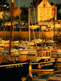 Sunset Over Boats in Harbour  Piriac  France