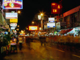 Street at Night  Thanon Khao San  Bangkok  Thailand