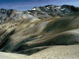 Rolling Bare Hills Leading to Mountain Range  Peru