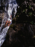 People Sliding Down Huai to Waterfall in Khao Phanom Bencha National Park  Krabi  Thailand