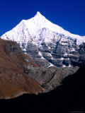 Snow-Capped Mountain Peak  Jichu Drakye  Bhutan