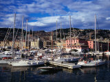 Yachts and Sailing Boats in the Historic Harbour  Genova  Liguria  Italy