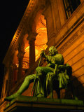 Statue of Famous Playwright Ludvig Holberg Outside De Kongelige Teater  Copenhagen  Denmark