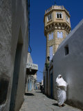 Woman in Narrow Street  Bizerte  Bizerte  Tunisia
