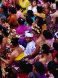 Crowd at Usaba Sambah Festival  Tenganan  Bali  Indonesia