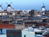 Restored Windmills in Outskirts of Town  Consuegra  Castilla-La Mancha  Spain