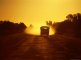 Truck on Dirt Road at Sunset  Australia