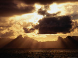 Cloudy Sky Over Island  French Polynesia