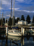 Yacht Docked at Moyne River Port Fairy  Victoria  Australia