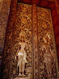Carved and Gilded Door at Wat Mai Suwannaphumaham  Luang Prabang  Laos