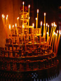 Prayer Candles in Athens Cathedral  Athens  Attica  Greece