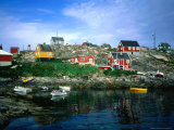 Houses Overlooking the Harbour at Eqalugaarsuit  Greenland