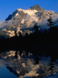 Mt Shuksan Reflected on Picture Lake  Mt Baker Scenic Byway  USA
