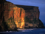 Sunset Light on Old Red Sanstone Cliffs South of Rackwick Bay  Scotland