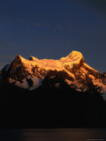 Snowy Peak of Cerro Paine Grande in Sunlight  Torres Del Paine National Park  Chile