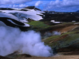 Steam Rising from Storihiver Hot Springs  Fjallabak Nature Reserve  Sudurland  Iceland