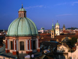 Dome of Church of St Francis Seraphinus Seen from Old Town Bridge Tower  Prague  Czech Republic