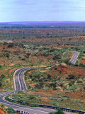 Highway Winding Through Countryside Outside Broken Hill  Broken Hill  New South Wales  Australia