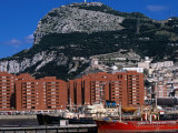 Port and Apartment Blocks Beneath Rock of Gibraltar  Gibraltar  Gibraltar