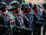 Army Parading for Independence Day Celebrations  Gianyar  Indonesia