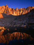 Rocky Crags in the Sierra Nevada Mountain Range and Small Lake  Inyo National Forest  USA