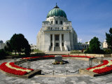 Dr Karl-Lueger-Kirche Overlooking Tomb of Dr Karl Renner at Zentralfriedhof  Vienna  Austria