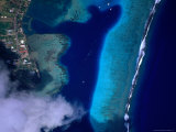 Aerial View of Coral Reef  French Polynesia