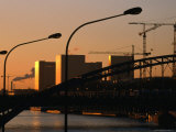 Railway Bridge and Office Buildings in Bercy Area  Paris  France