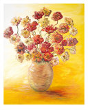 Textured Flowers In A Vase
