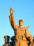 Socialist Statue on Tiananmen Square  Beijing  China